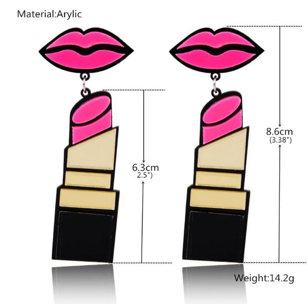 Lipstick Diva Earrings - EarringEverything.com Fashion Jewelry For Trendsetters - FREE SHIPPING - #necklace #earrings #jewelry #jewellery #goldjewelry #silverjewelry #accessories #fashionista #fashionjewelry #instagood #bracelet #Ring #jewelrydesigner #bridesmaidsgifts #jewelryforsale #jewelrystore #jewelryporn #jewelryshop #jewelrylover #jewelrylovers #jewelrysale #jewelrygifts #jewelrybox #jewelrydesign #jewelryjunkie #pearls #swarovski #ontrend #uniquejewelry #EarringEverything