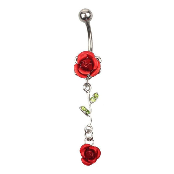 Rose Belly Ring - EarringEverything.com Fashion Jewelry For Trendsetters - FREE SHIPPING - #necklace #earrings #jewelry #jewellery #goldjewelry #silverjewelry #accessories #fashionista #fashionjewelry #instagood #bracelet #Ring #jewelrydesigner #bridesmaidsgifts #jewelryforsale #jewelrystore #jewelryporn #jewelryshop #jewelrylover #jewelrylovers #jewelrysale #jewelrygifts #jewelrybox #jewelrydesign #jewelryjunkie #pearls #swarovski #ontrend #uniquejewelry #EarringEverything