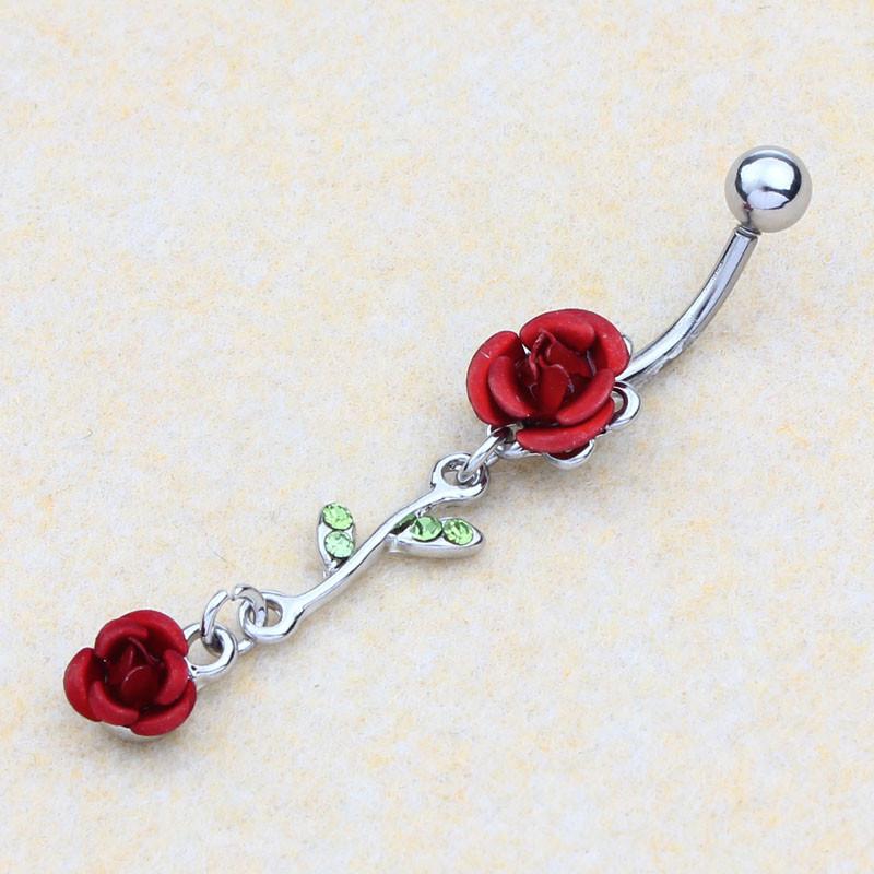 Rose Belly Ring - EarringEverything.com Fashion Jewelry For Trendsetters - FREE SHIPPING - #necklace #earrings #jewelry #jewellery #goldjewelry #silverjewelry #accessories #fashionista #fashionjewelry #instagood #bracelet #Ring #jewelrydesigner #bridesmaidsgifts #jewelryforsale #jewelrystore #jewelryporn #jewelryshop #jewelrylover #jewelrylovers #jewelrysale #jewelrygifts #jewelrybox #jewelrydesign #jewelryjunkie #pearls #swarovski #ontrend #uniquejewelry #EarringEverything