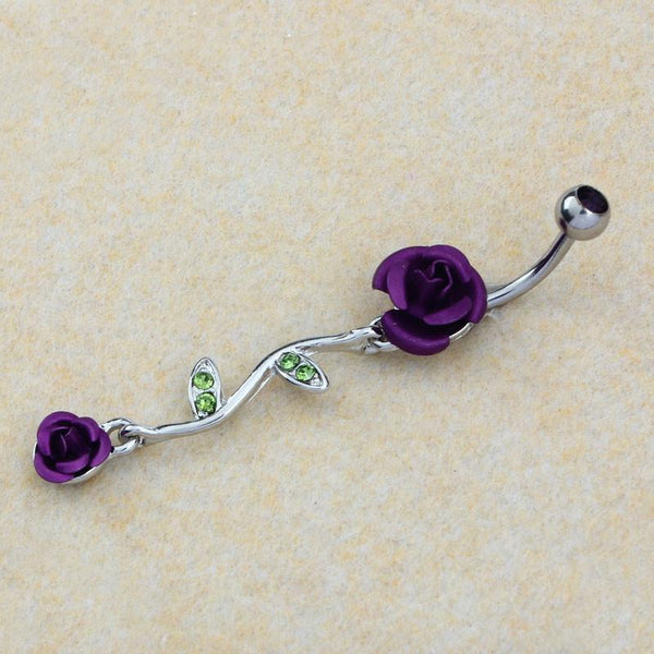 Rose Belly Ring - EarringEverything.com Fashion Jewelry For Trendsetters - FREE SHIPPING - #necklace #earrings #jewelry #jewellery #goldjewelry #silverjewelry #accessories #fashionista #fashionjewelry #instagood #bracelet #Ring #jewelrydesigner #bridesmaidsgifts #jewelryforsale #jewelrystore #jewelryporn #jewelryshop #jewelrylover #jewelrylovers #jewelrysale #jewelrygifts #jewelrybox #jewelrydesign #jewelryjunkie #pearls #swarovski #ontrend #uniquejewelry #EarringEverything