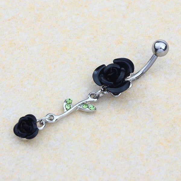 Rose Belly Ring - EarringEverything.com Fashion Jewelry For Trendsetters - FREE SHIPPING - #necklace #earrings #jewelry #jewellery #goldjewelry #silverjewelry #accessories #fashionista #fashionjewelry #instagood #bracelet #Ring #jewelrydesigner #bridesmaidsgifts #jewelryforsale #jewelrystore #jewelryporn #jewelryshop #jewelrylover #jewelrylovers #jewelrysale #jewelrygifts #jewelrybox #jewelrydesign #jewelryjunkie #pearls #swarovski #ontrend #uniquejewelry #EarringEverything